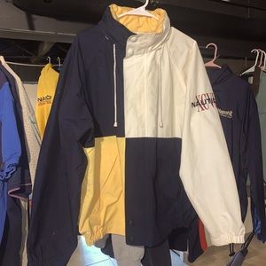 VINTAGE Nautica XCVI Sailing Jacket, size large, retractable hood, RARE